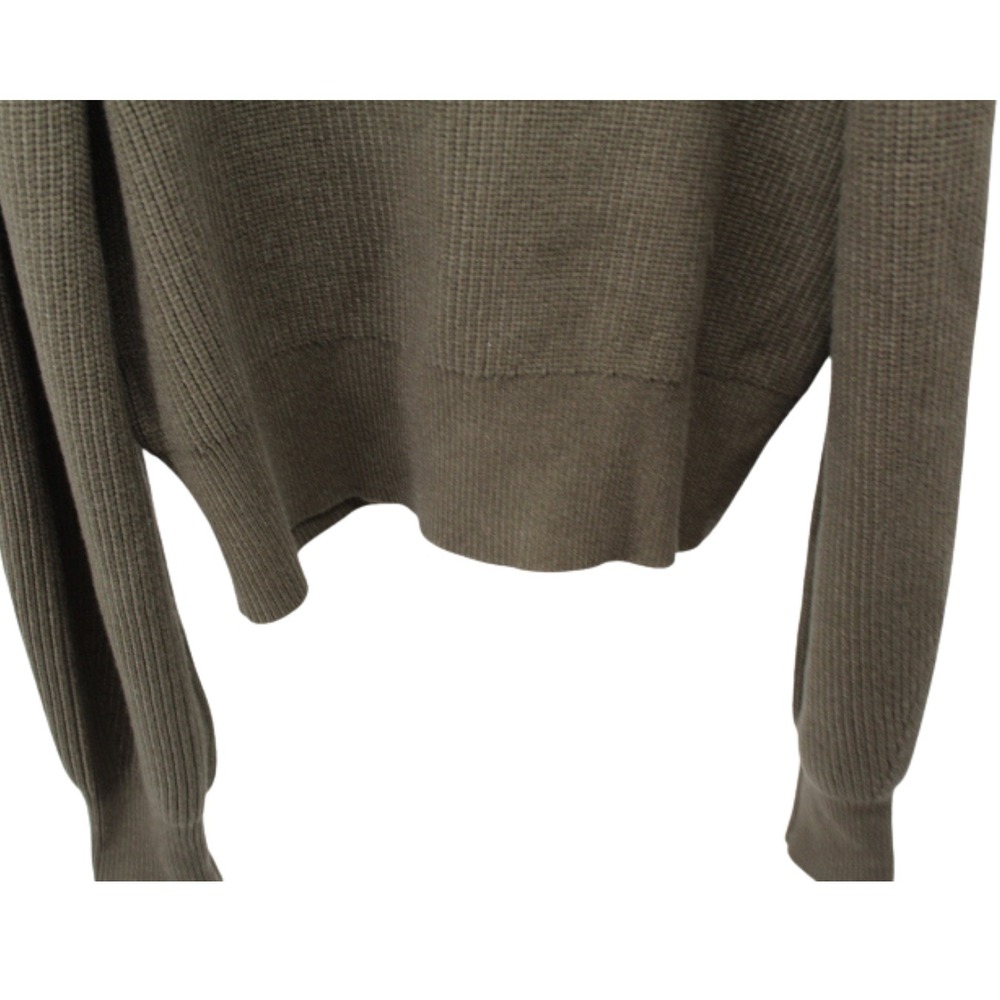 Varley Maura Half Zip Sweater Womens Large Rib Knit Olive Green NWT Pullover - Picture 9 of 13